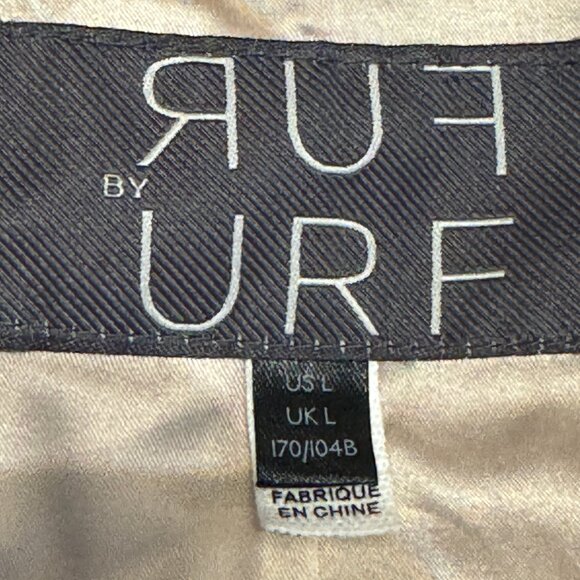 Elevated Piece! Anthropologie Fur by Urf Noemie Faux Fur Coat in Beige Size L - Picture 5 of 14